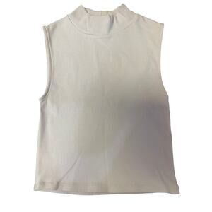 Zara Sleeveless Top Womens Medium Cream